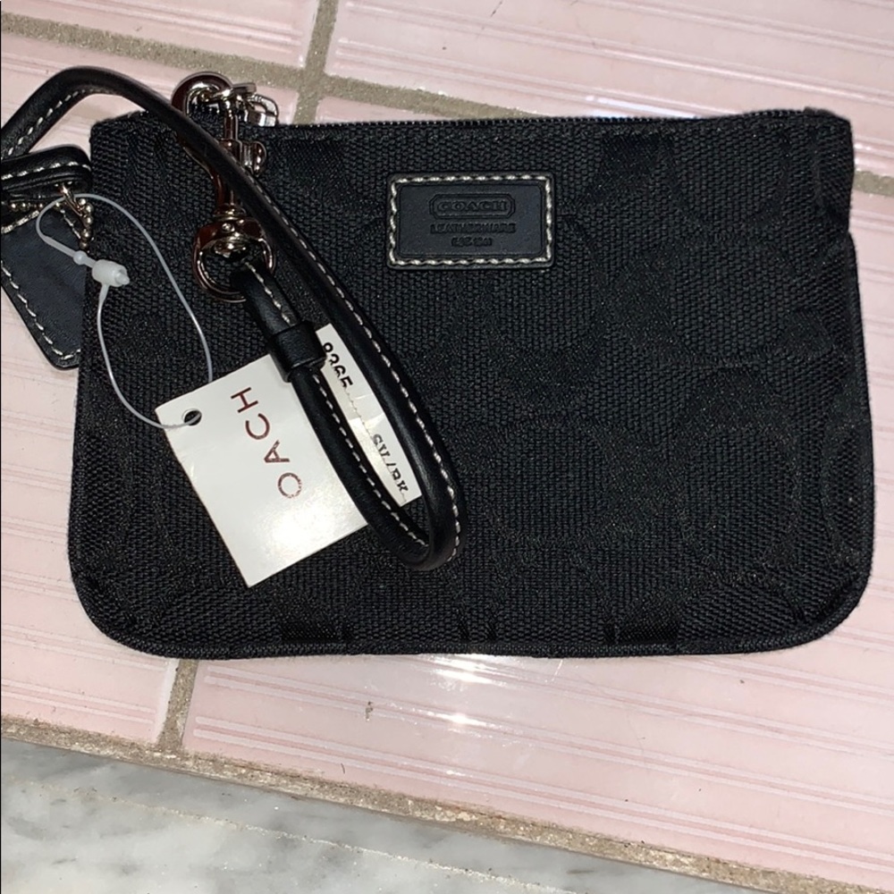 Black coach wristlet